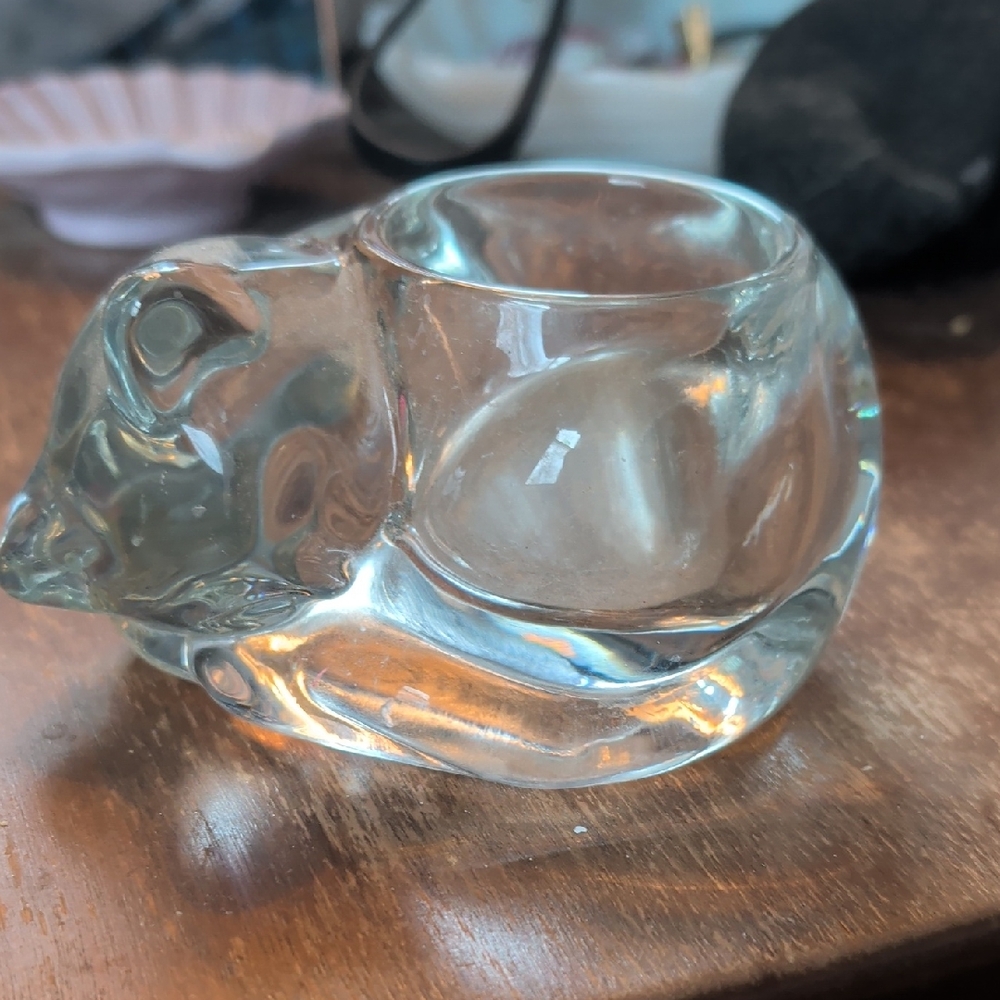 Indiana Glass Clear Glass Candle Holder